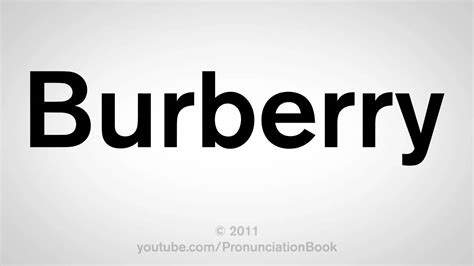 burberry pronunciation uk